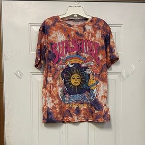 (🔥4 for $20)SHEIN Sunshine Womderful Tie-Dye men’s XS  T-Shirt